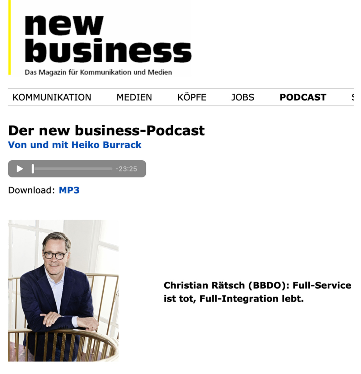 Full-Service ist tot – es lebe Full-Integration - Christian Rätsch